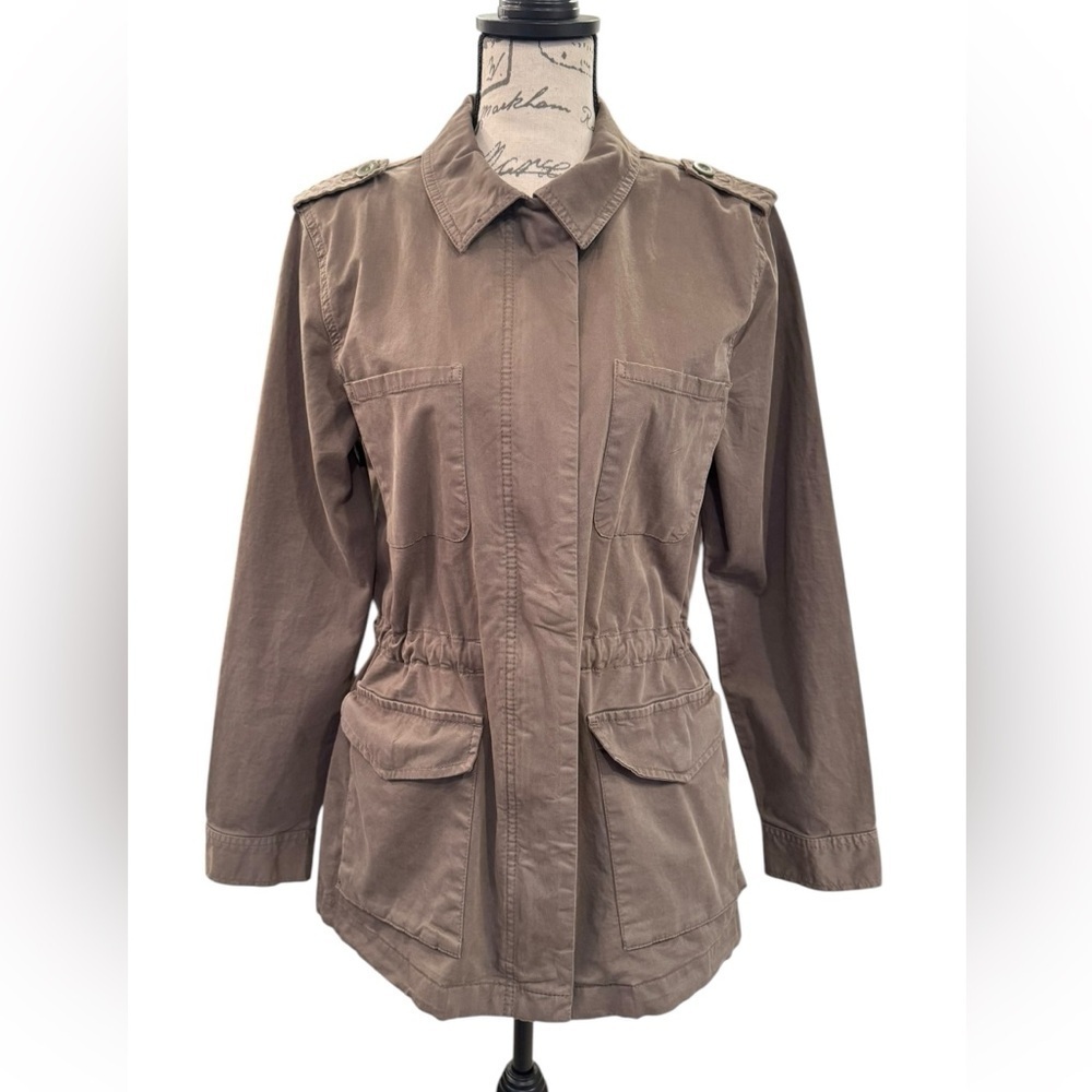 Hinge Seattle Utility Jacket Brown Green Women’s Size Medium